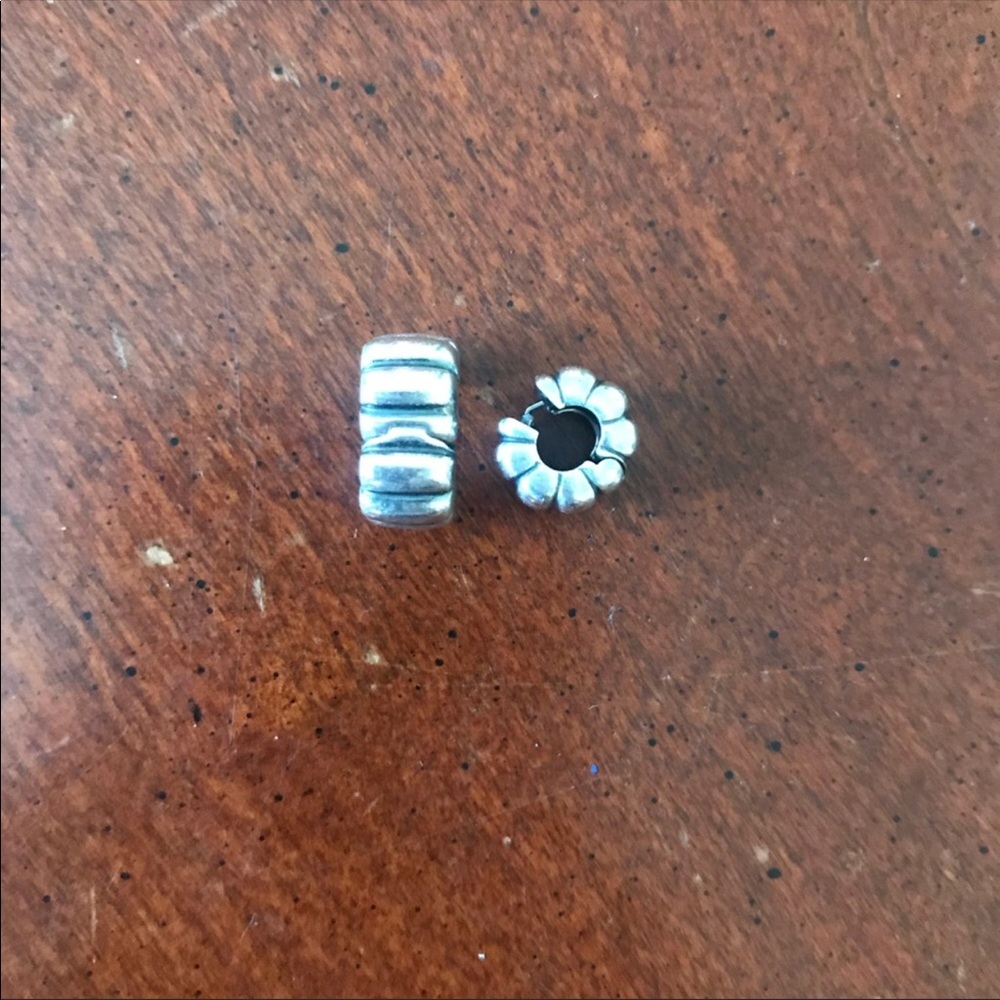Ribbed Pandora Bracelet Clips